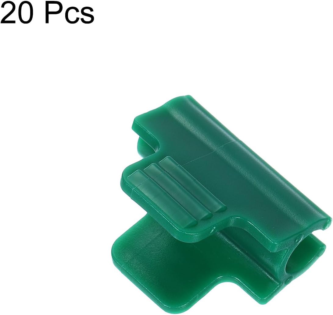 uxcell Greenhouse Clamps for 7/16inch PVC Pipe, 20pcs Greenhouse Film Clamps Shading Net Rod Clip Garden Hoops for Row Cover, Greenhouse Plastic Sheeting(Dark Green)