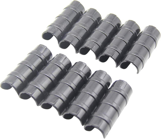 Garden Buildings Tube Clip 0.75 inch Black Greenhouse Clips Greenhouse Frame Pipe Tube Film Clip Connector Kit Pack of 10, Can Clamping Something outer diameter of 0.75-0.79in