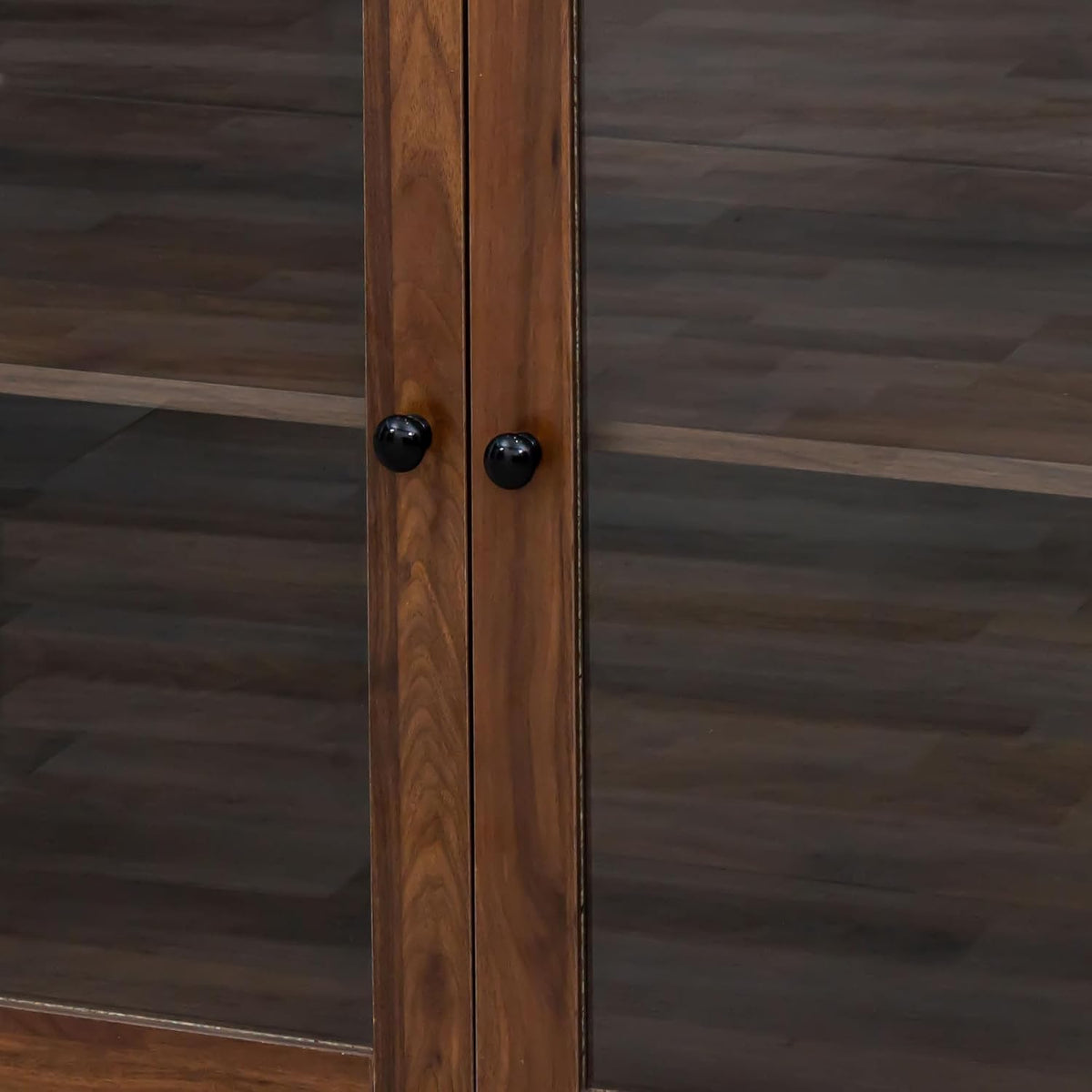 63" W Large Kitchen Pantry Cabinet, Freestanding Hutch Cabinets Storage Kitchen Cupboard with 4 Doors, 4 Drawers & Microwave Shelf, Walnut