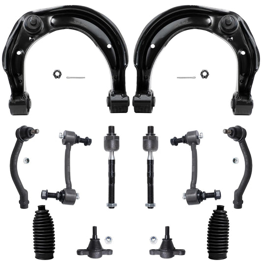 Detroit Axle - Front End 12pc Suspension Kit for Hyundai 2006-2010 Sonata, 2006-2011 Azera 2 Upper Control Arms 2 Lower Ball Joi