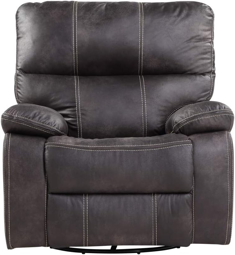 Wallace & Bay Hooper Swivel Recliner Glider, Dark Gray