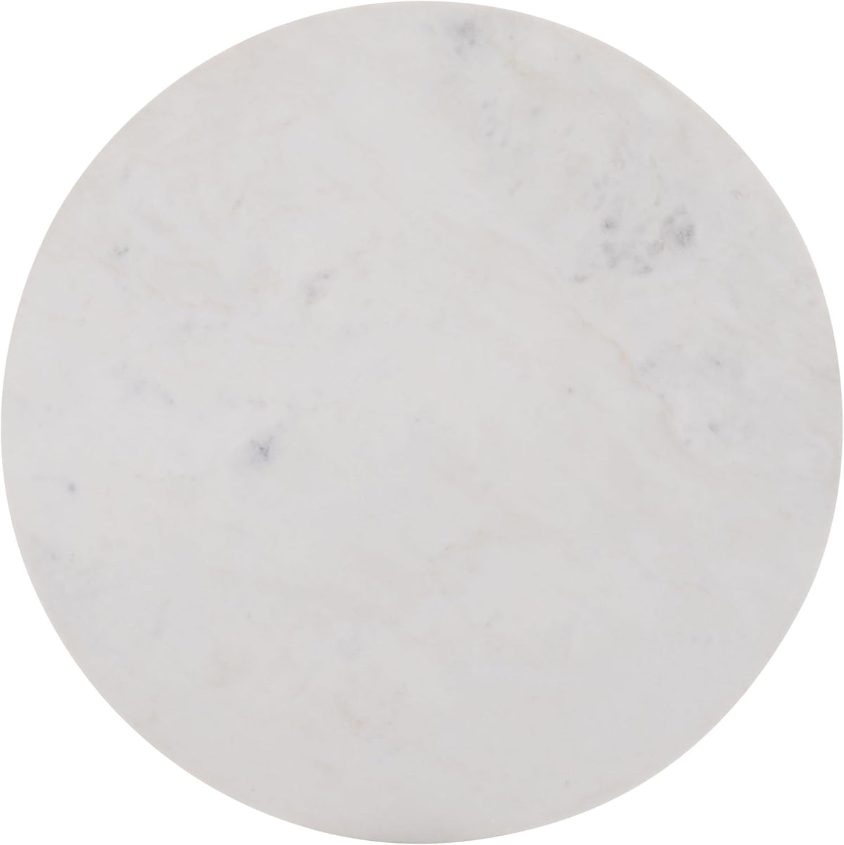 SAFAVIEH Home Collection - Sanji Marble Top Accent Table, Round Modern Side Table, White Marble & Black Base (ACC3737B)