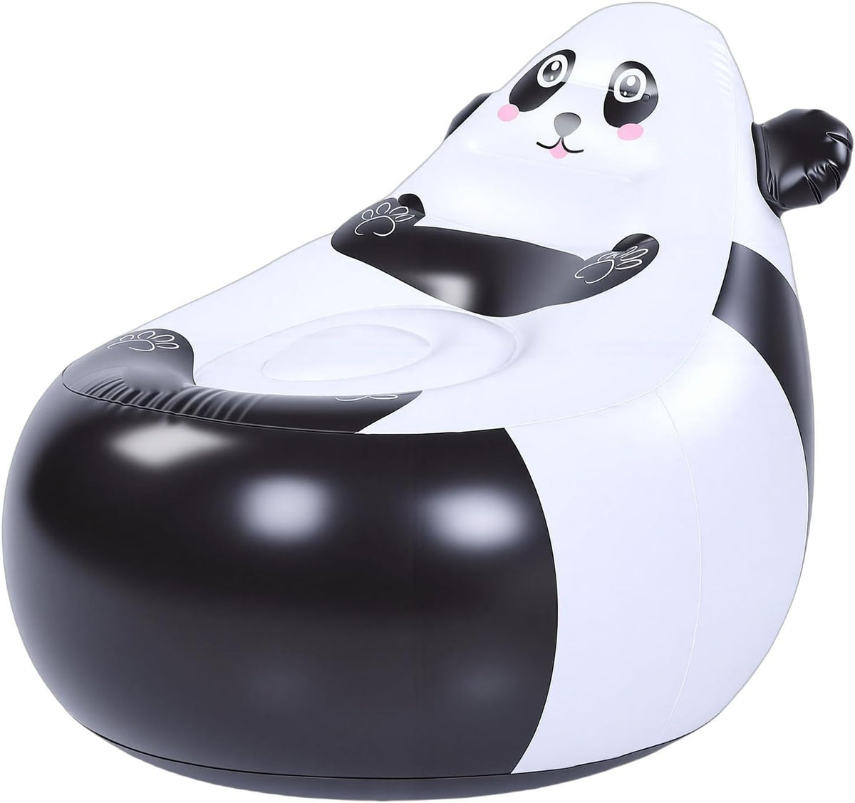 Cute Inflatable Couch Seat with Panda Cartoon, Soft Portable Chair for Garden, Playing in the Garden, Camping or Travel Adventure