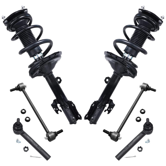 Detroit Axle - 6pc Front Struts Kit for 04-07 Toyota Highlander Lexus RX330, 07-09 RX350, 06-08 RX400h, 2 Struts & Coil Spring 2