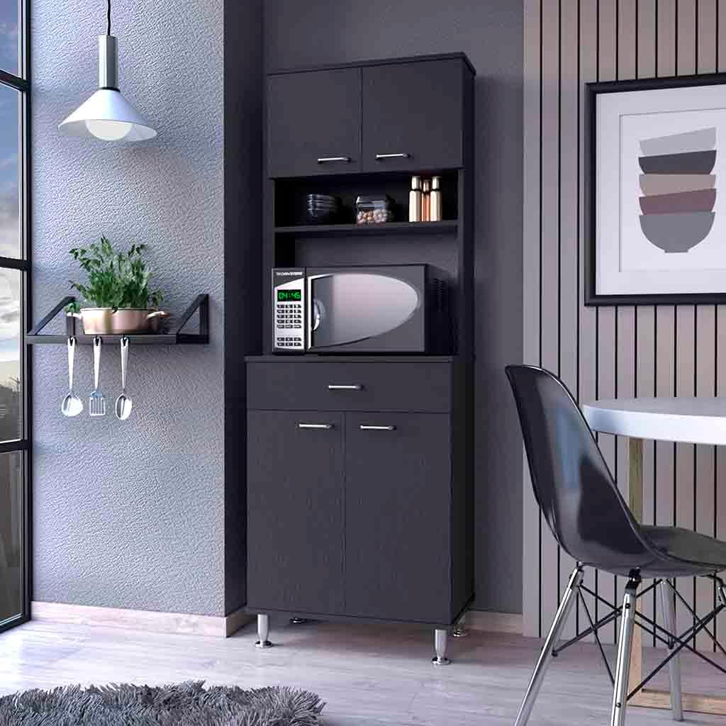 Pantry,Buffet Kitchen Sideboard,Two Door Cabinets,One Drawer,Four Adjustable Metal Legs,for Living Room,Dining Room,Kitchen