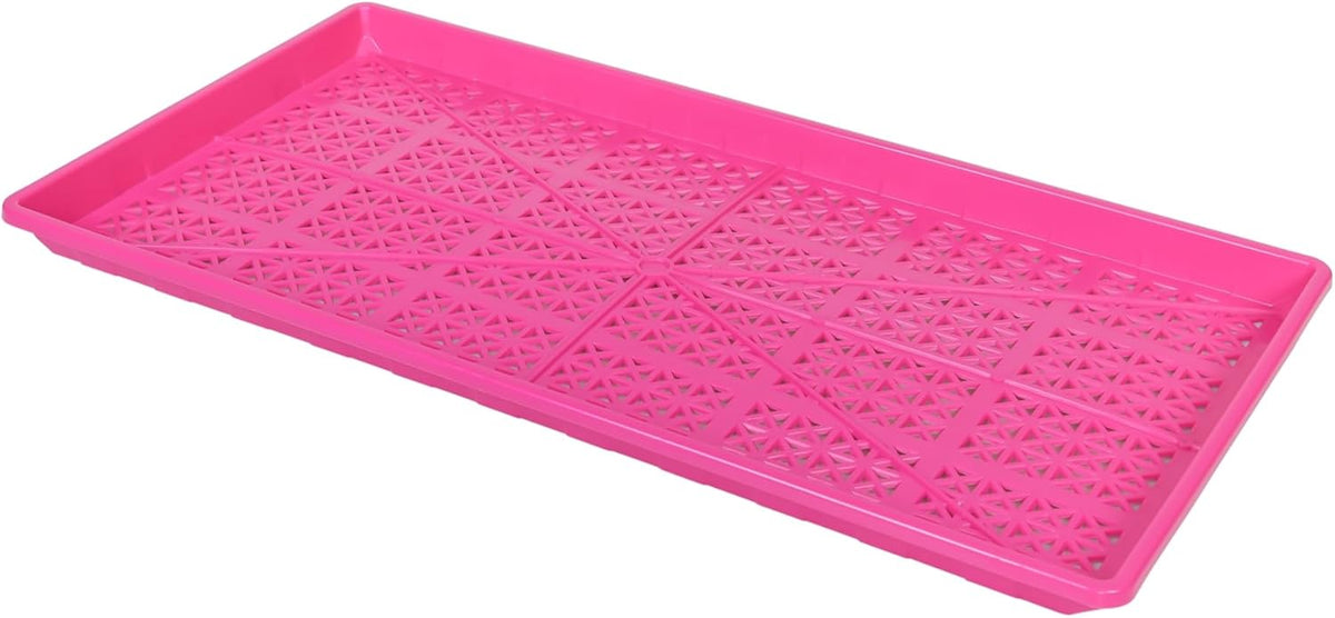 SUNPACK 10" x 20" Heavy Duty Mesh Plastic Seed Starting Tray, Magenta, 1" (Pack of 10) - Ensures Water Drainage and Aeration, Perfect for Greenhouses or Indoor Gardening