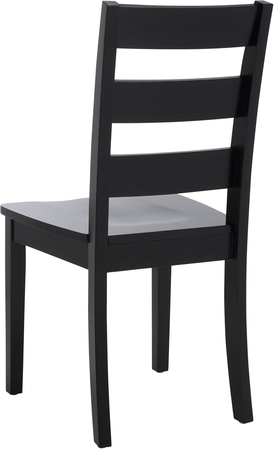 SAFAVIEH Home Collection - Silio Black Wood Ladder Back Dining Chair Set of 2, Classic Farmhouse Style Seating (DCH9213C-SET2)