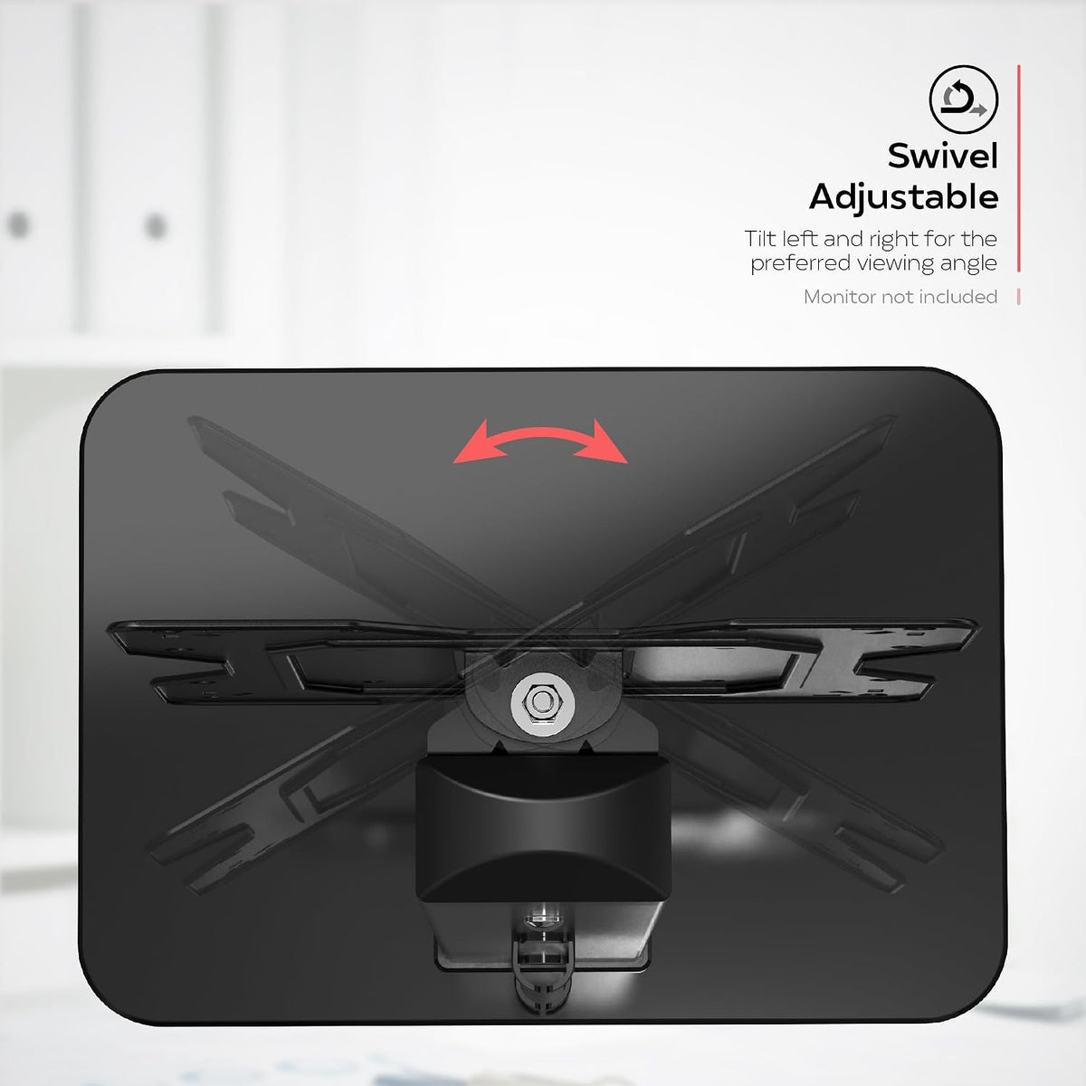 CTA Universal Tabletop Swivel TV Stand for 23-43 Inch TV's with Anti-Slip Glass Base Protection and Heigh Adjustable Mount, Holds up to 88 lbs, VESA Mount