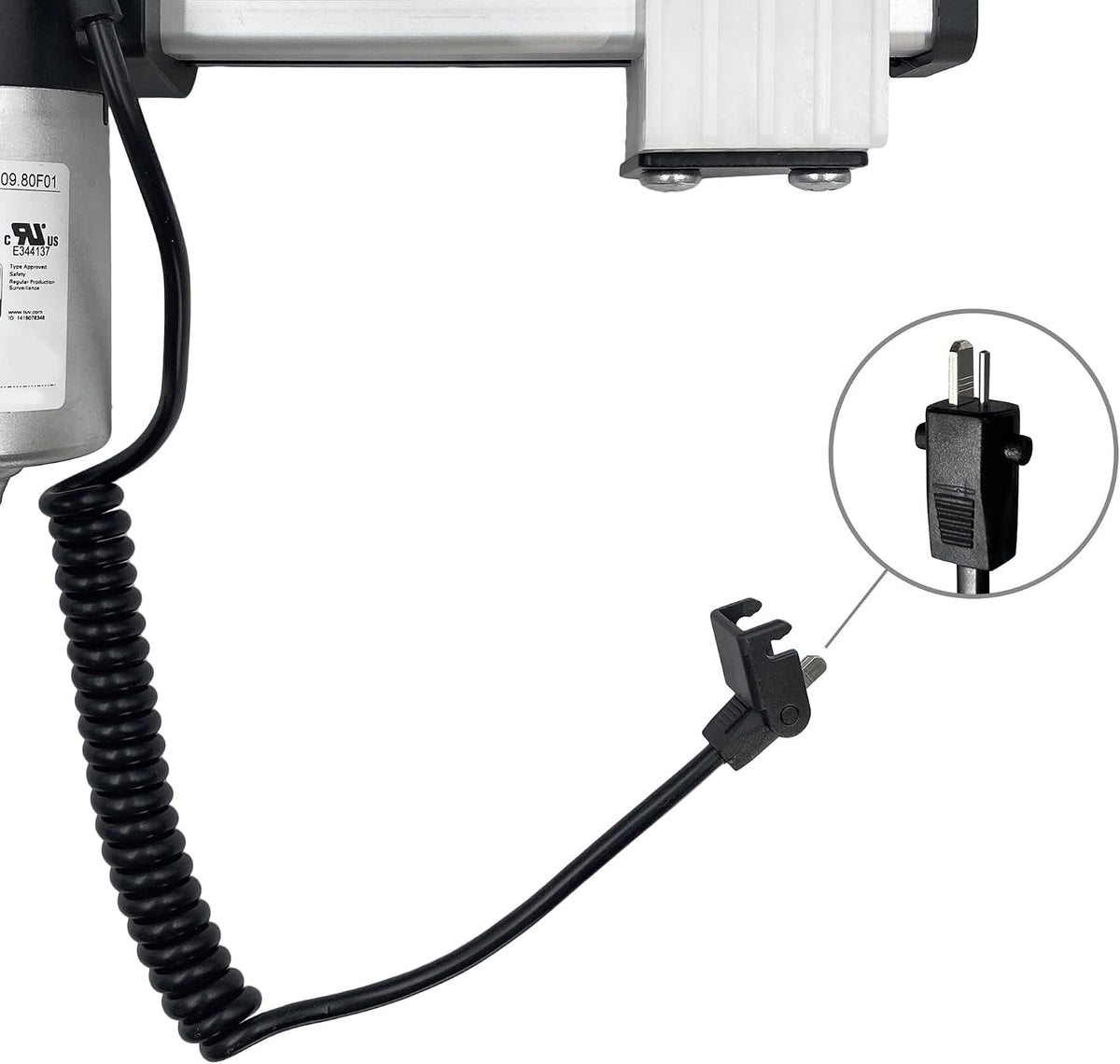 Motor Model JLDQ-18 JLDQ.18.109.80F01 Replace JLDQ-12B JLDQ.12.109.80 | 1 Connector Stroke 80mm Linear Actuator for Electric Sofa Lift Chair Power Recliner Parts Replacement