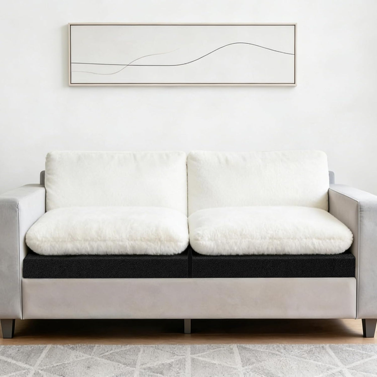 3 Pcs 45D Couch Cushion Support 22" x 22" x 2.4" Couch Cushion Replacement Couch Supports for Sagging Cushions High Density Rectangles Sofa Cushion Support for Furniture Seat Sagging Repair