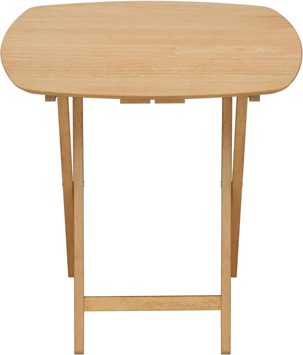 eHemco Hardwood Folding TV Tray Tables, 25.5 Inches, Set of 2 | Oversized, Natural, For Eating
