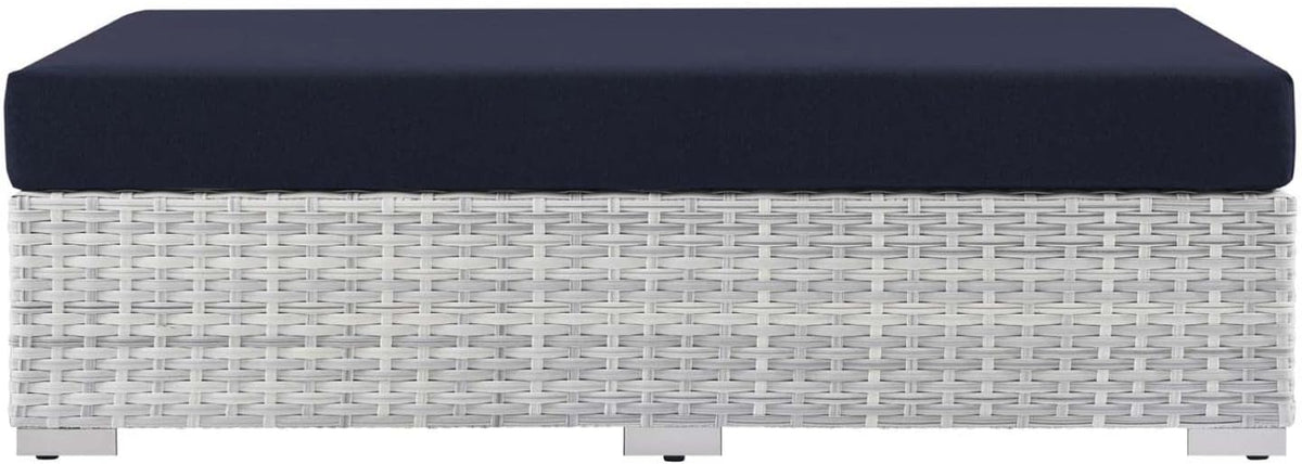 Modway EEI-4308-LGR-NAV Ottoman, Light Gray Navy