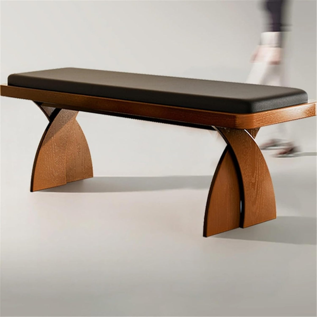 Modern Retro Wooden Long Bench at The Foot of The Bed in The Bedroom Dressing Room or Home for Changing Shoes Entryway(Medium)