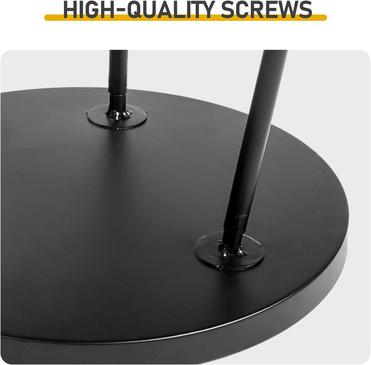 2-Tier Round End Table,Small Side Table Round Metal Coffee Tables Nightstand for Small Spaces Indoor Outdoor and Living Room Bedroom or Office, Black