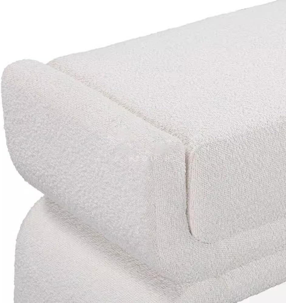 Modern Bedside Stool Bedroom Bench Simple Special-Shaped Living Room Long Home Shoe Changing Entryway(Gris,Small)