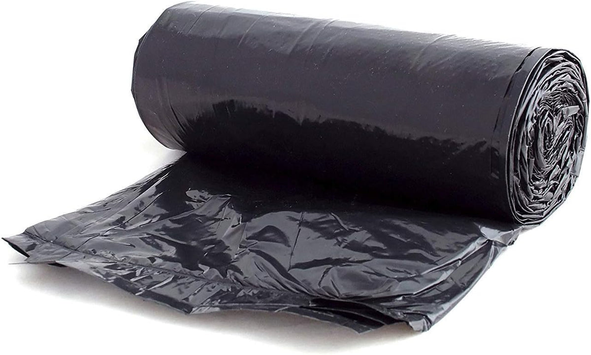 Aluf Plastics T-Tough Roll Pack Low Density Repro Blend Star Seal Coreless Rolls Bag, 55-60 Gallon Capacity, 58" Length x 38" Width, XXH Strength, Black (Pack of 400)