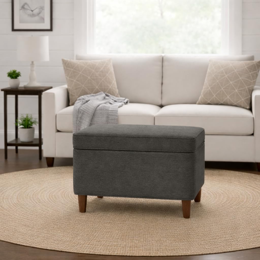 HomePop 24" Storage Ottoman, Gray (K7732-F2281-V), Large