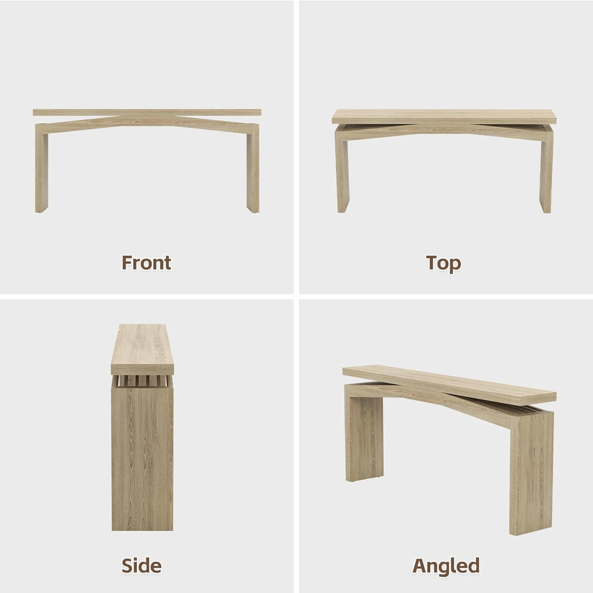 Epecoya 63 Inch Console Table for Entry Way Modern, Light Tan Wood | Farmhouse Entrance Tables Narrow Long, Wooden Couch Table Behind Sofa for Entryway, Living Room