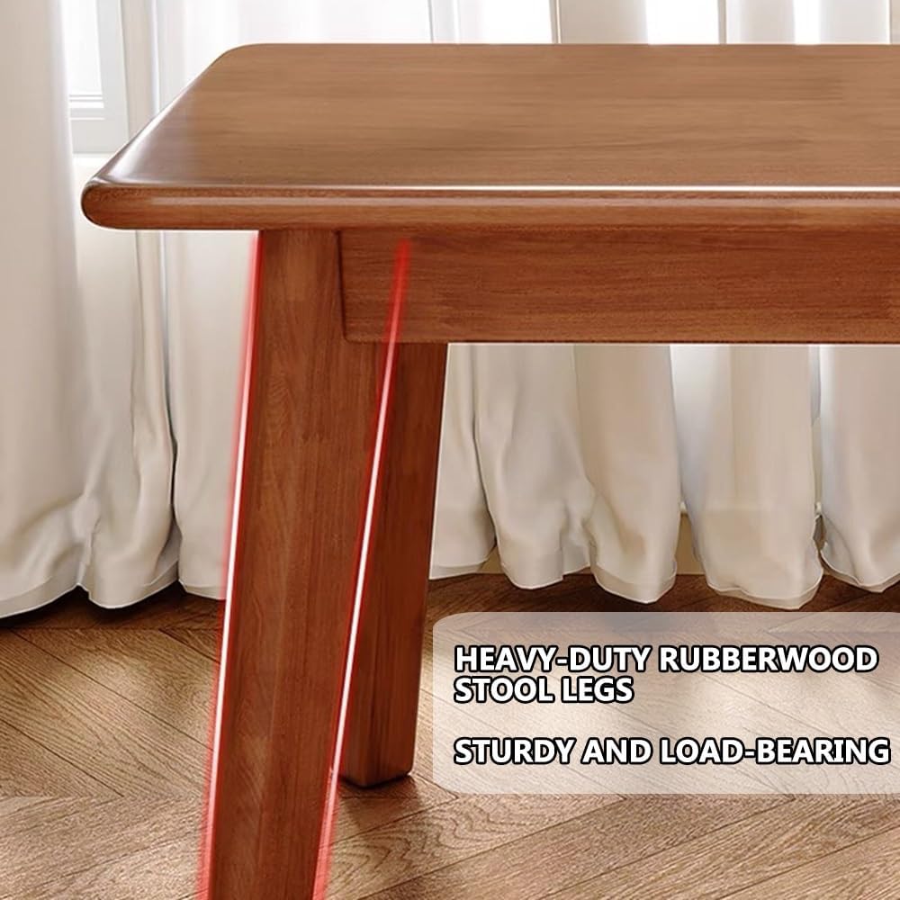 Solid Wood Bench, Rustic Skinny Wood Bench for Entryway, Narrow Bench Dining Bench Farmhouse Wooden Dining Bench Long Entryway Bench, Easy to Assemble(White,39.4" Lx11.8 Wx16.9 H)