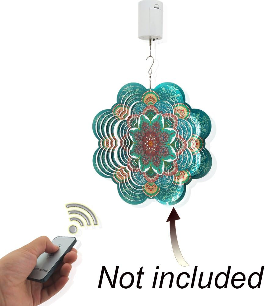 FONMY Hanging Display Motor 10 RPM Low Speed with Remote for Wind Spinner Ornament Hanging Decor Baby Crib Mobile Battery Operated Motor