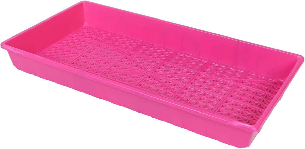 SUNPACK 10" x 20" Heavy Duty Mesh Plastic Seed Starting Tray, Magenta, 2.3" (Pack of 30) - Ensures Water Drainage and Aeration, Perfect for Greenhouses or Indoor Gardening