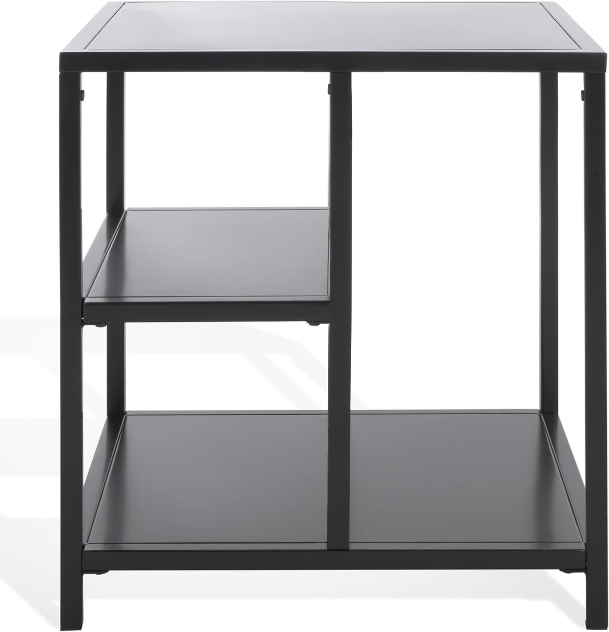 SAFAVIEH Couture Collection - Hodge Black Iron Accent Table, 3-Shelf Open Storage Side Table, Minimalist Modern Design (SFV9557A)