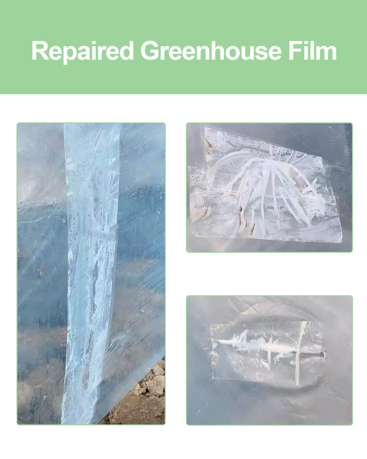 vensovo Greenhouse Covering Plastic Repair Tape - Heavy Duty 4″x108′ Garden Green House Sheeting, Plastic Polyethylene Film Repair Tape