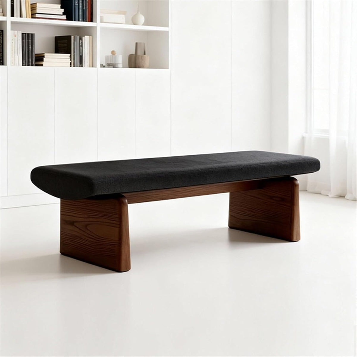 Modern Wooden Sofa Bedroom Bed end Bench Hotel Leisure Entryway(XL)