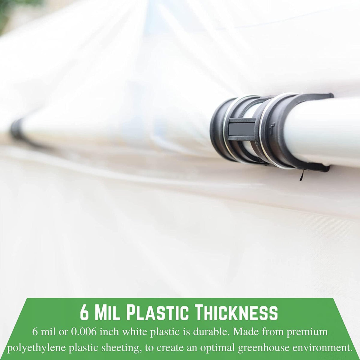Farm Plastic Supply - White Greenhouse Plastic Sheeting - 6 mil - (32' x 100') - 4 Year UV Resistant Poly Greenhouse Film, 55% Light Transmission Hoop House Cover for Gardening, Agriculture