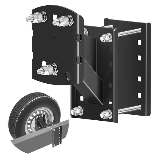 Qualward Spare Tire Mount Bracket for Trailer & Carrier - 300lbs Capacity, Fits 4 & 5 & 6 Lugs Wheels on 4, 4.25, 4.5, 4.75, 5 o