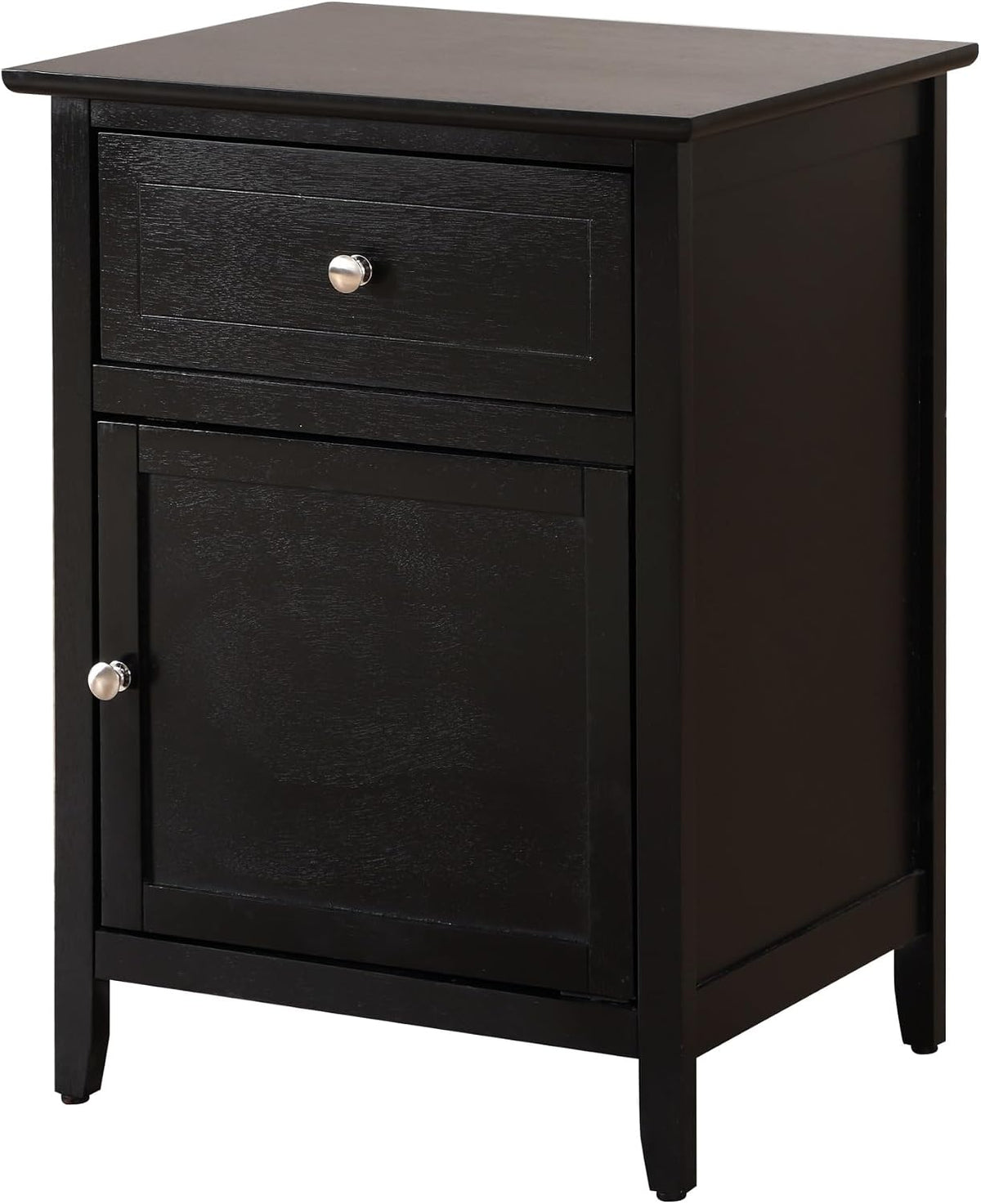 Stylish Transitional Black Nightstand for Bedrooms,for Small Spaces