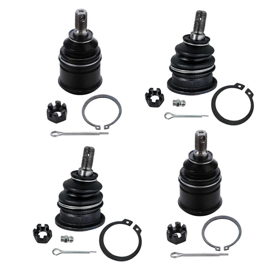 Detroit Axle - Front 4pc Ball Joints for 92-00 Honda Civic, 97-00 EL, 4 Lower & Upper Ball Joints 1992 1993 1994 1995 1996 1997