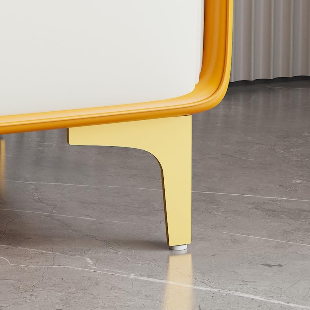 Modern Bed End Stool Bedroom Shoe Changing Entrance Bench Clothing Store Cloakroom Rest Sofa Storage Entryway(Orange,Large)