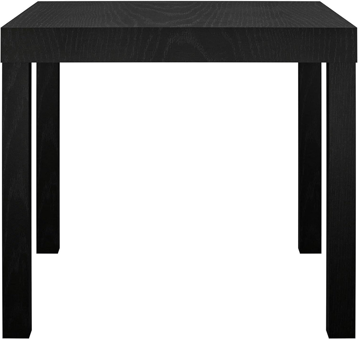 Oak Finish End Table – Sturdy, Water-Resistant, Minimalist, Easy Assembly for Small Spaces, 20” W x 20” D x 17.5” H (Black Oak)