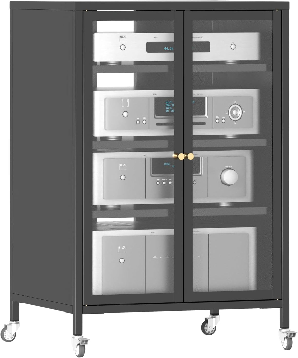 Tall White Metal Kitchen Pantry Cabinet, Stainless Steel Frame Storage Cabinet with Adjustable Shelves & Glass Doors, for Small Kitchen Pantry Living Room Bathroom, 27.6x13.8x72 Inches