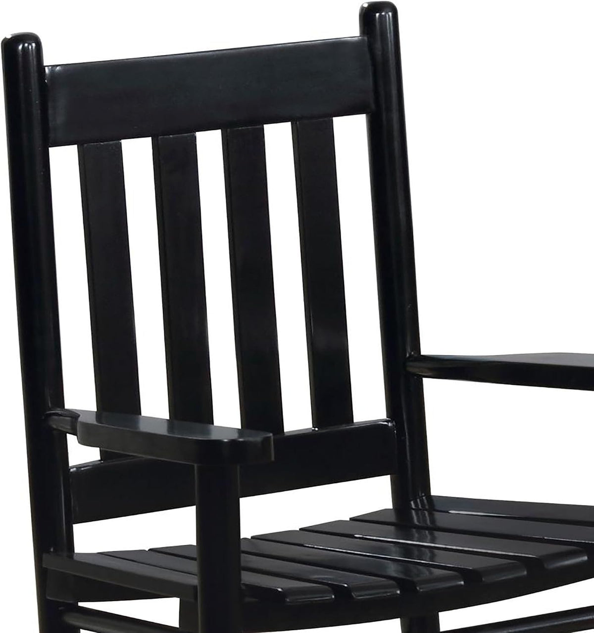 Black Slat Back Youth Rocking Chair