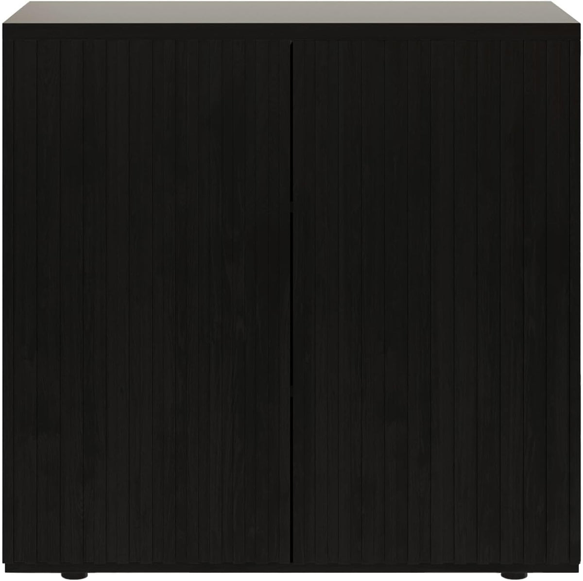 Rophefx Fluted Sideboard Cabinet, 94.5" Buffet Cabinet with Storage, Credenza Storage Cabinets with Adjustable Shelf, Wood Entryway Cabinets with Pop-up Doors for Living Room, Entryway, Hallway, Black