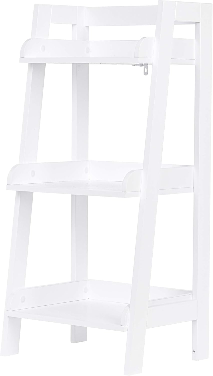 UTEX 3-Tier Ladder Shelf, Bathroom Shelf Freestanding, 3-Shelf Spacesaver Open Wood Shelving Unit, Ladder Shelf (White)