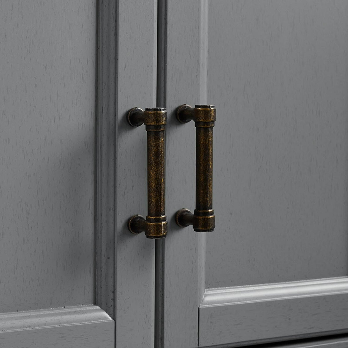 Maykoosh Kitchen Pantry Cabinet - Large Storage, Adjustable Shelves, Distressed Gray Finish