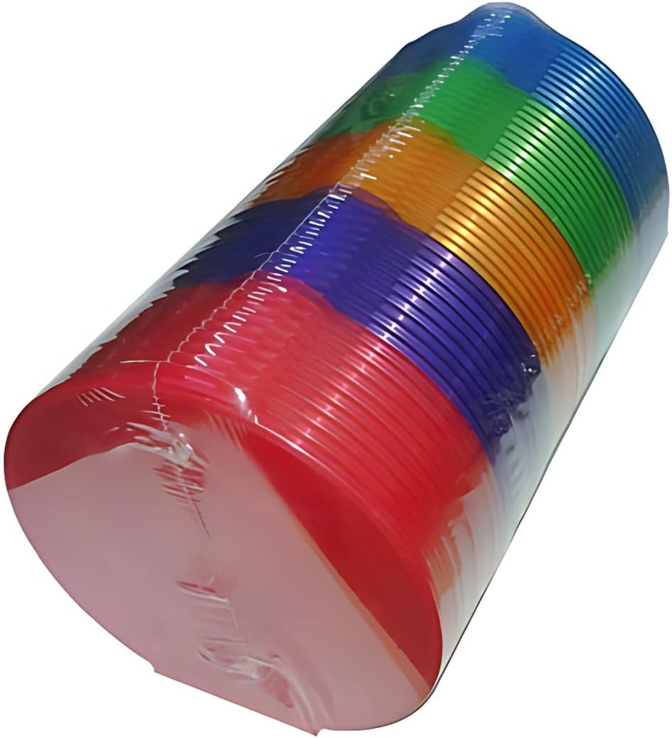 Mediaxpo Vibrant Clamshell CDs, DVDs, Blu-Rays Cases in Assorted Clear Colors - Protect and Organize Your Discs with Style (Pack of 50)