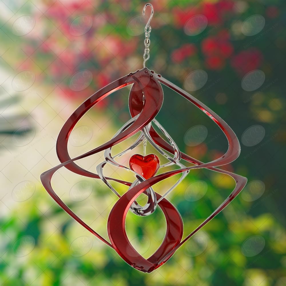 Red Carpet Studios The Original Helix Cosmix Wind Spinner, Double, Red Heart