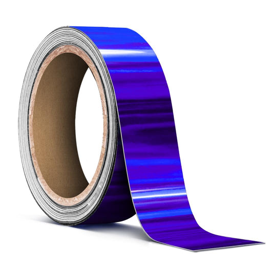 VViViD Holographic Blue Chrome Pinstripe Vinyl Tape Roll (1    x 25ft)