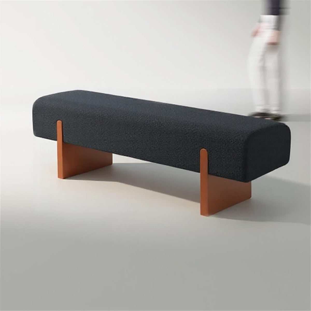 Modern Wooden Bed end Bench Dining Table Upholstered Shoe Changing Dressing Room Rest Area Entryway(XXL)