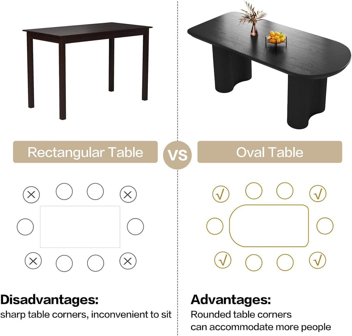 Guyii 62.99" Dining Table Set with 4 Chairs, Modern Kitchen Table Set, Indoor Dining Table for Kitchen, Bar, Living Room, Breakfast Nook, Small Space, Black