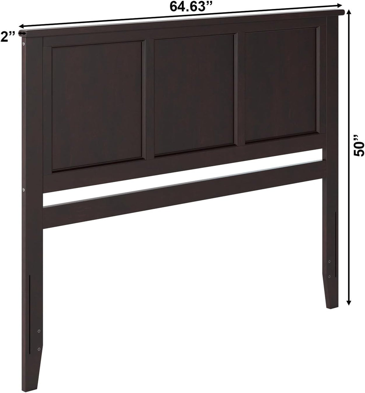 AFI, Madison Queen Solid Wood Panel Headboard, Espresso