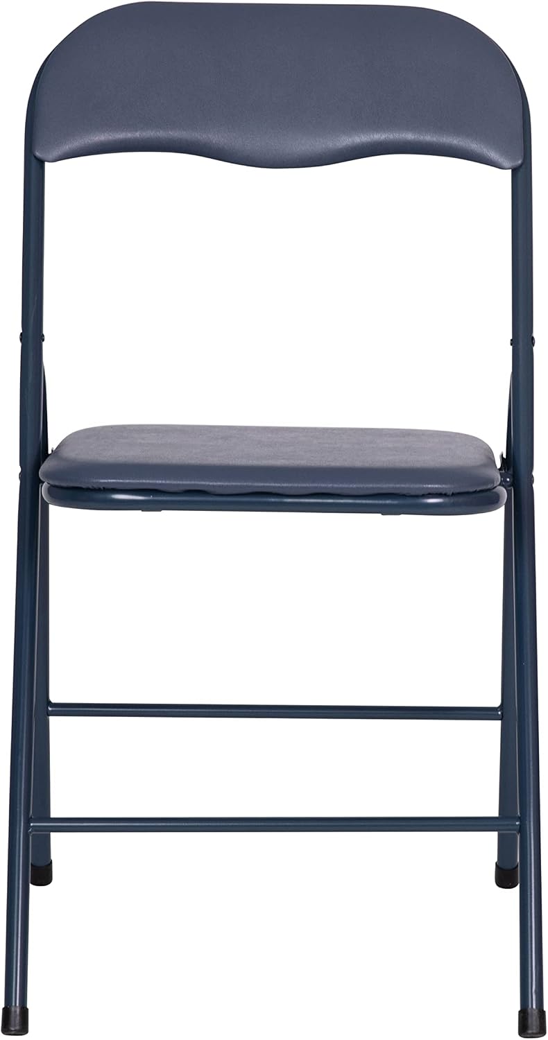 Flash Furniture Madison 5-Piece Folding Card Table and Chair Set, Navy | Portable, Indoor/Outdoor, Event Table and Chairs
