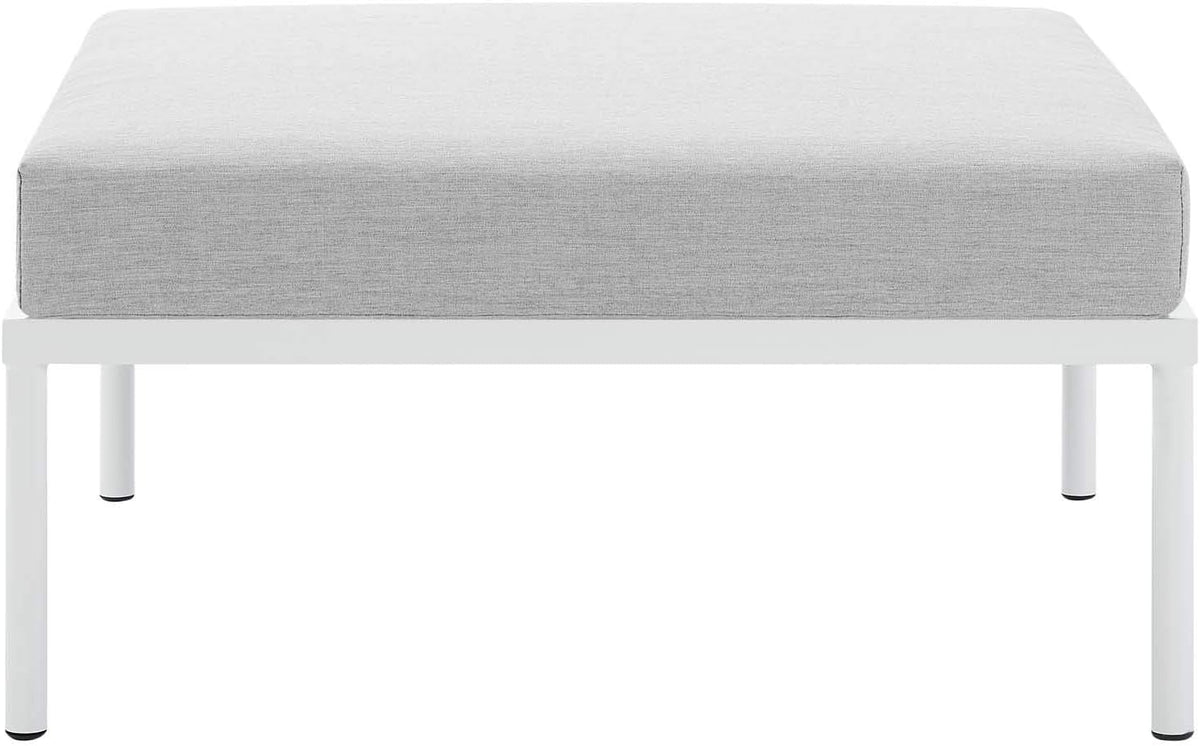 Modway Harmony Sunbrella® Outdoor Patio Aluminum Ottoman in Gray Gray