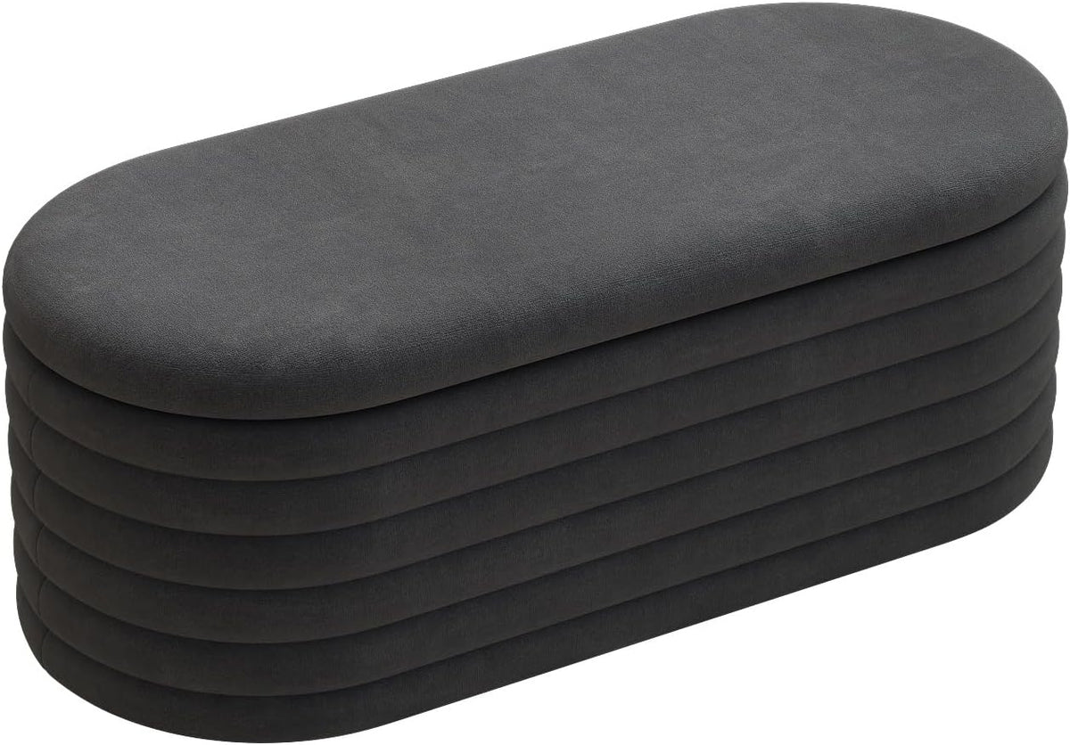 Modern Storage Bench, End of Bed Stool for Bedroom Living Room Entryway Closet