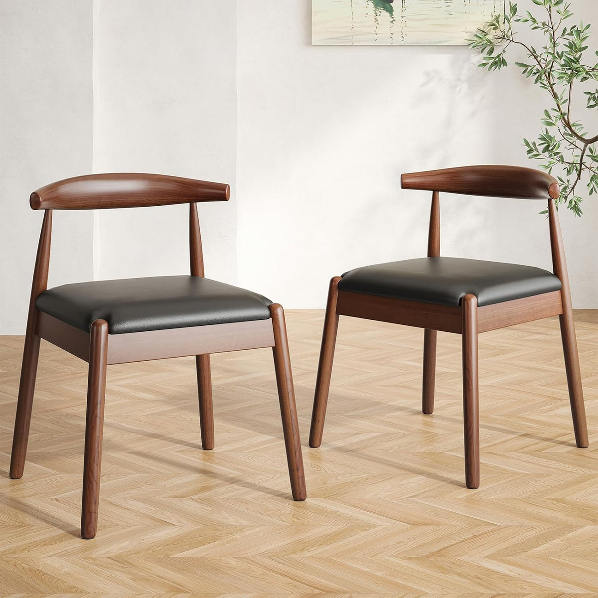 Soohow Dining Chairs Set of 2, Mid Century Modern Kitchen & Dining Room Chairs for Dining Room,Dining Chairs with Solid Wood Legs