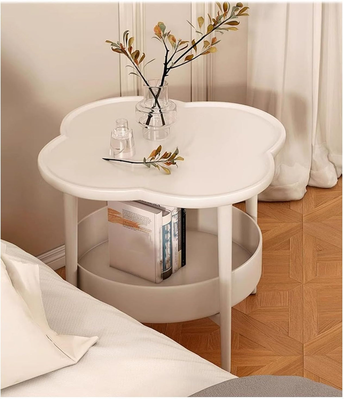 Sofa Side Table, Small Living Room Table, Tea Cabinet, Bedside Table for Small Coffee House (Color : Black)